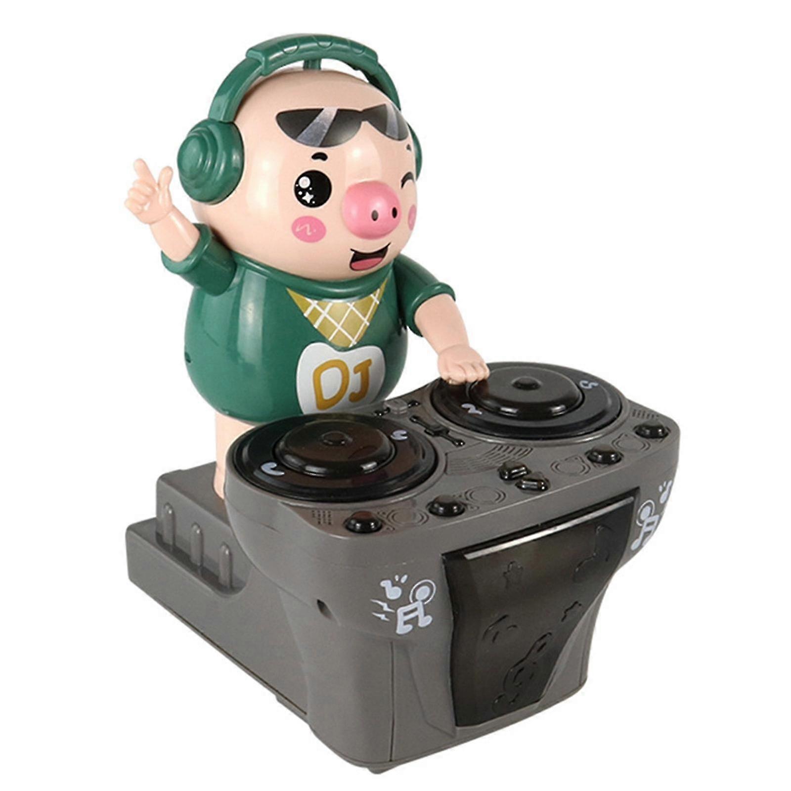 Fort Nite Dj Electric Music Dancing Pig Toy With Colorful Light Swing Back And Forth