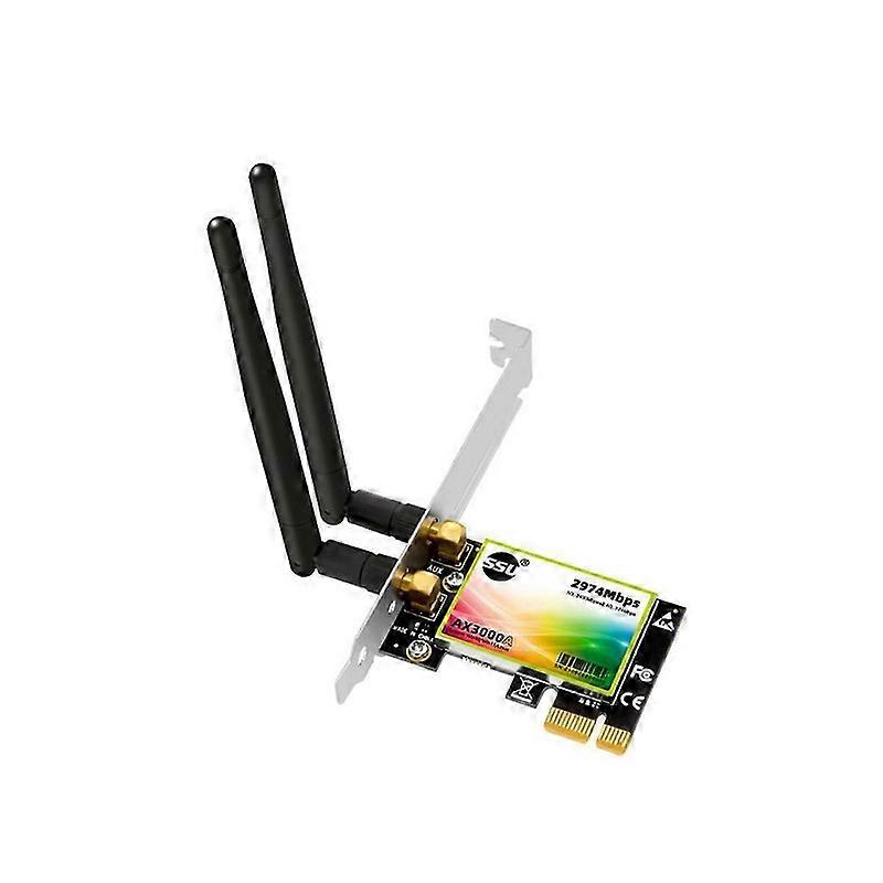 AX3000 Dual-Band 3000Mbps WiFi6 PCIe Wifi Adapter Wireless 2.4G/5G 802.11Ac/AX Wi-Fi 6 Card for PC