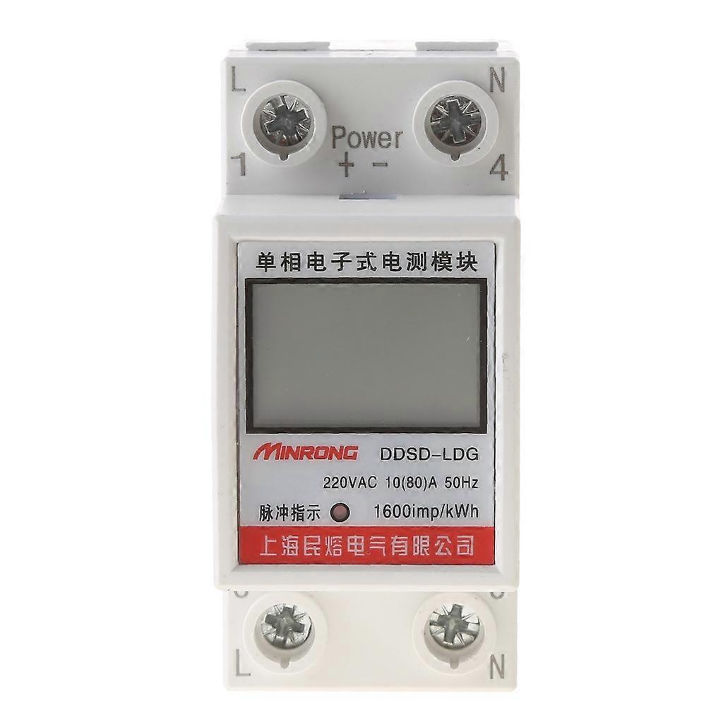 Single Phase DIN-rail KWH Meter Multifunctional Electric Consumption Counter