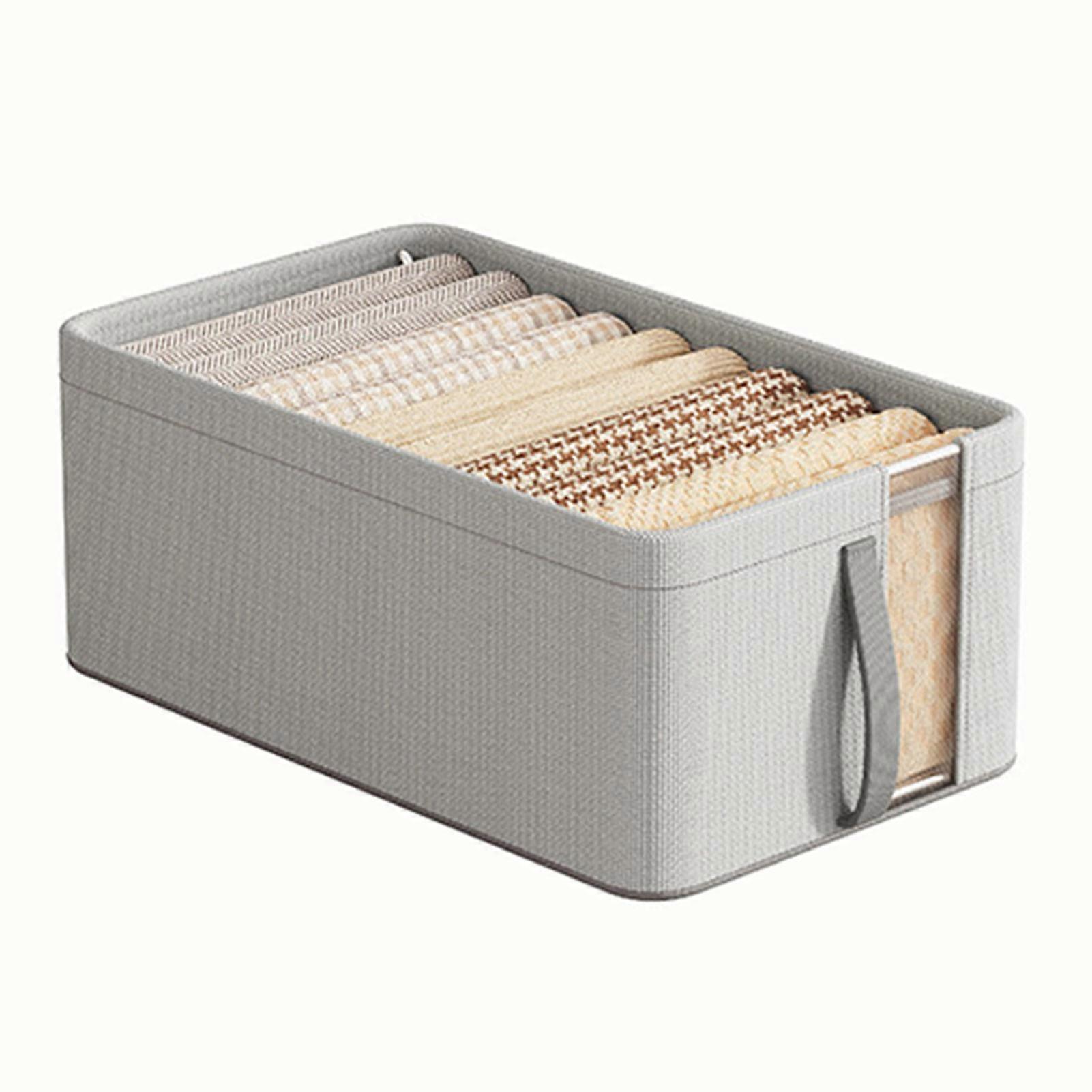 Wardrobe Clothes Storage Box Large Capacity Breathable Mesh Heavy-Duty Folding Frame Storage Basket Trousers Organiser
