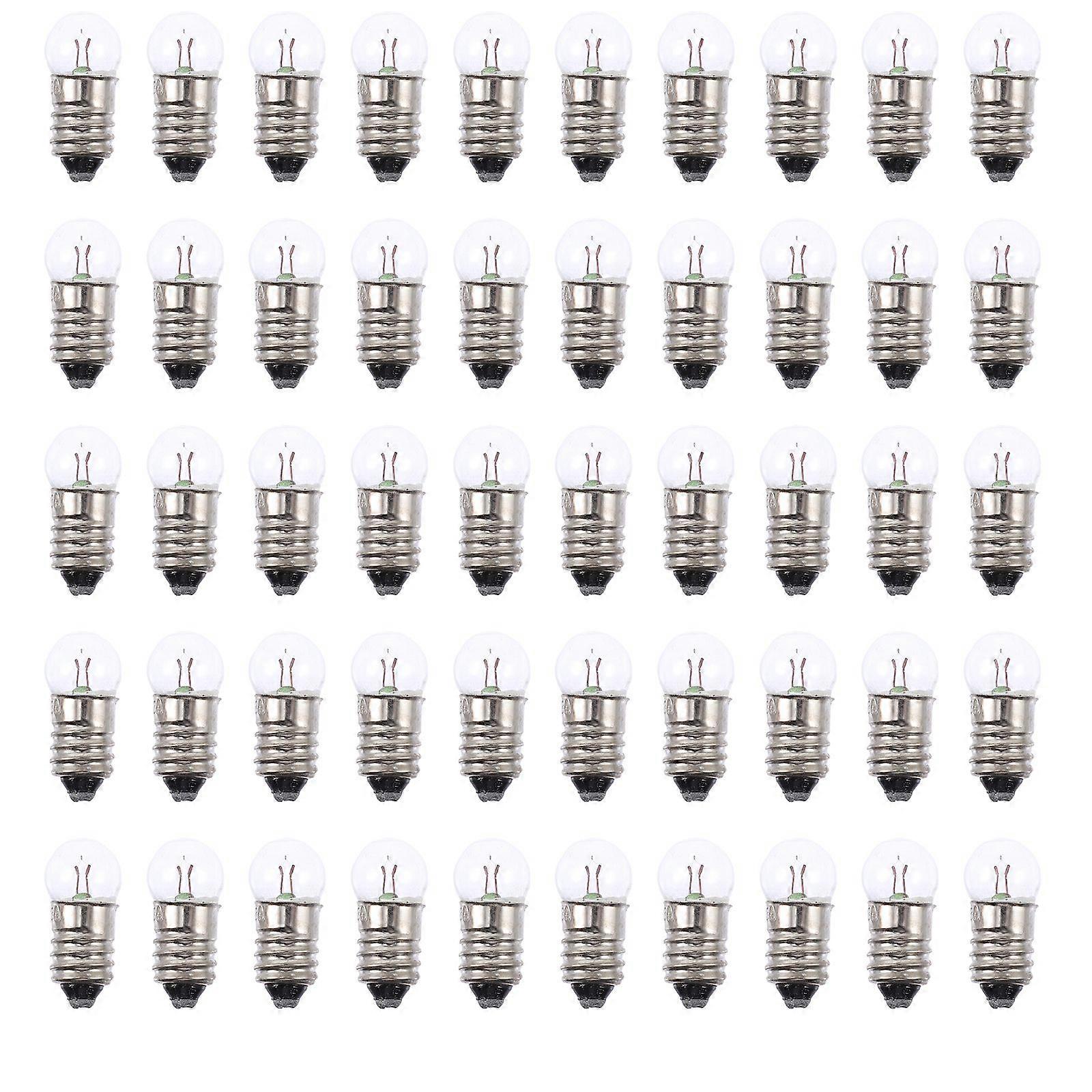50pcs Practical 3.8V E10 Round Small Light Bulb Physical Laboratory DIY Material