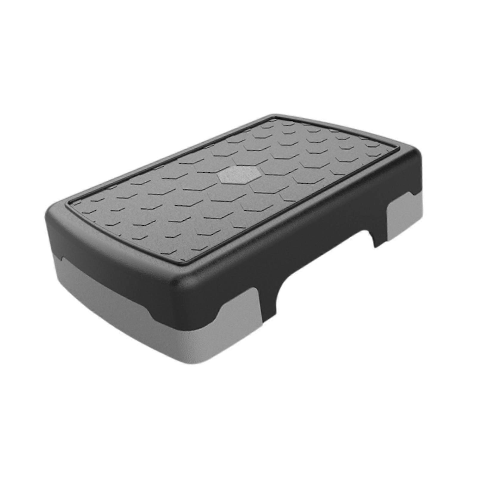 Aerobic Stepper Multifunctional Exercise Step Platform for Home Gym Strength Gray Black