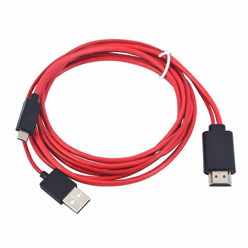 Micro USB 11pin to HDMI-compatible Cable 1080 HD-Compatible TV Adapter Cable Plug And Play Flexible HDMI-compatible Converter Cable for Android Phone