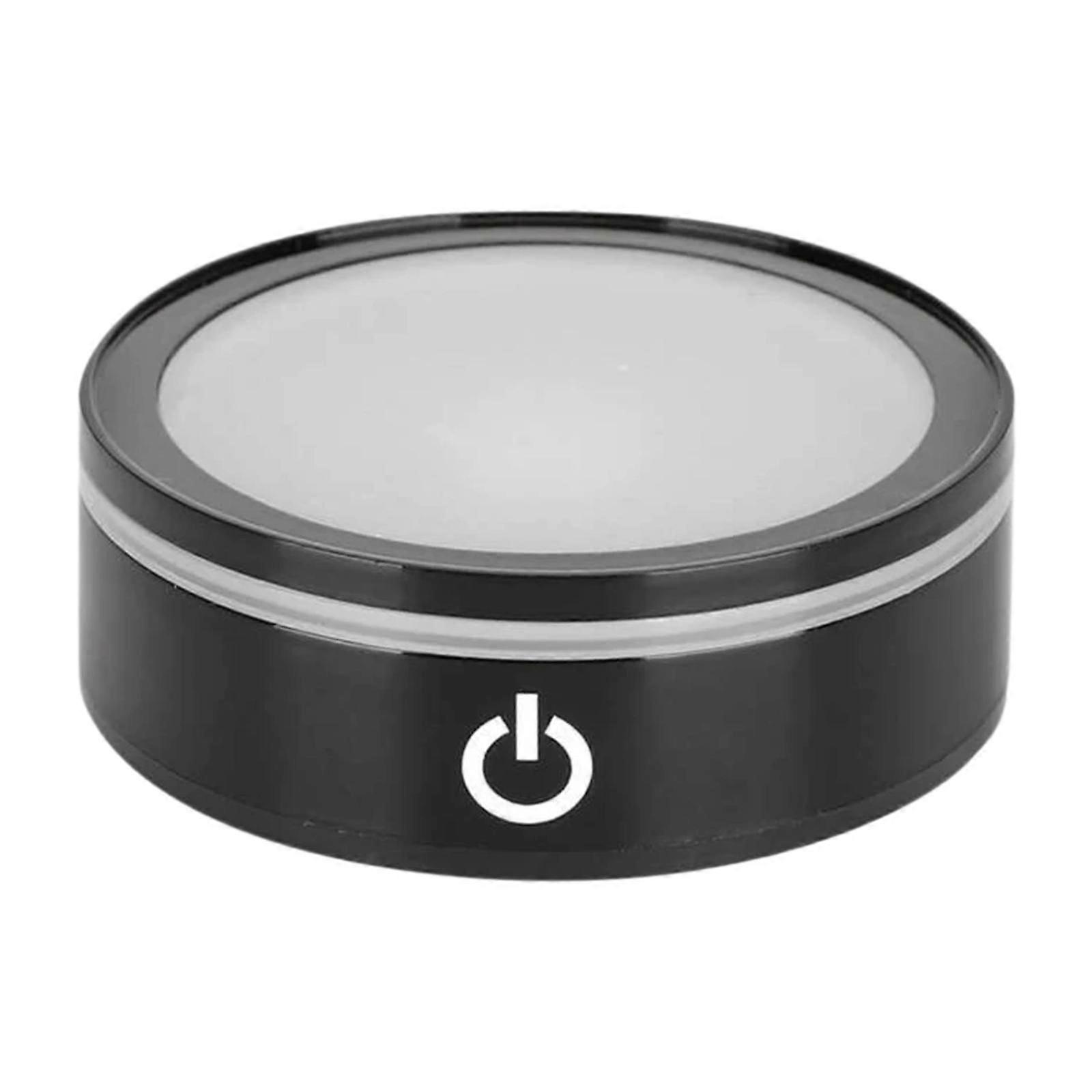 led lys lampe base sklisikker julegaver oppladbar displayplate flat svart