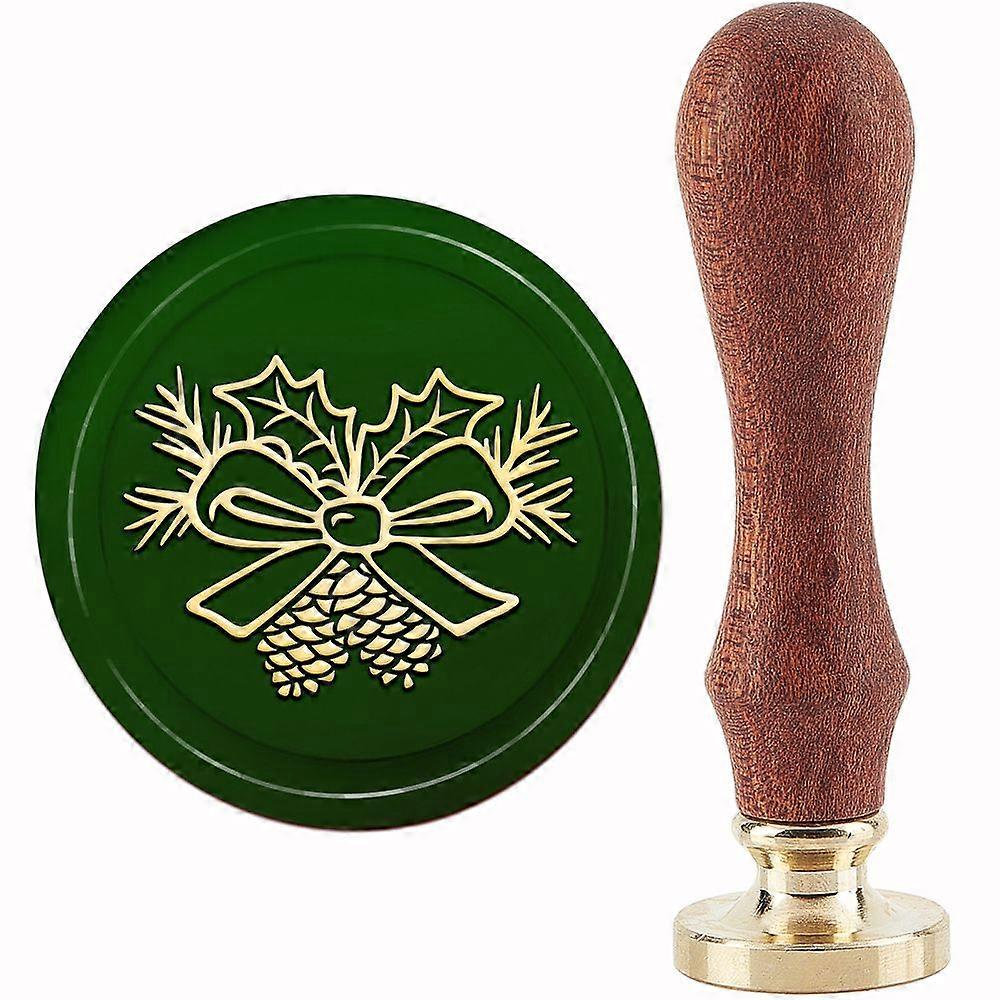 1Set Brass Wax Seal Stamp with Handle for DIY Scrapbooking Bowknot Pattern 3.5x1.18 inch(8.9x3cm)