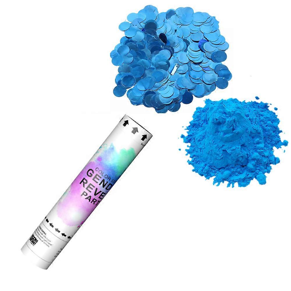 Konfetti und Rauchkanone (blau)