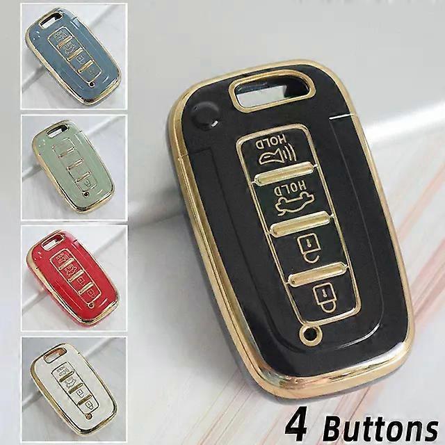 3/4 Buttons TPU Car Key Case Shell For KIA RIO Sportage K2 K3 For Hyundai Solaris HB20 i30 Veloster SR ix35 Elantra Accent