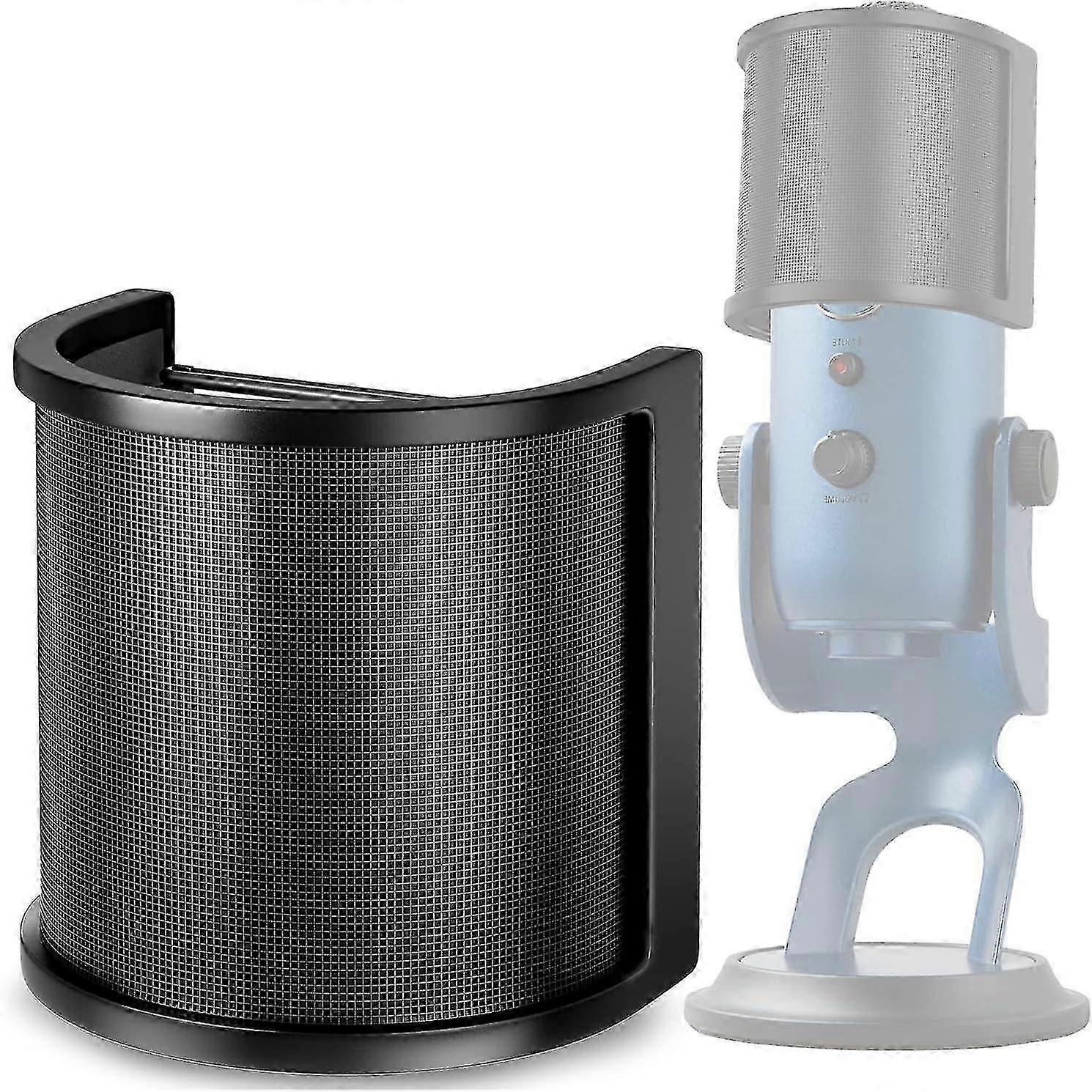 Metal Mesh And Foam And Layer Microphone Windshield Cover Handheld Microphone Shield Mask