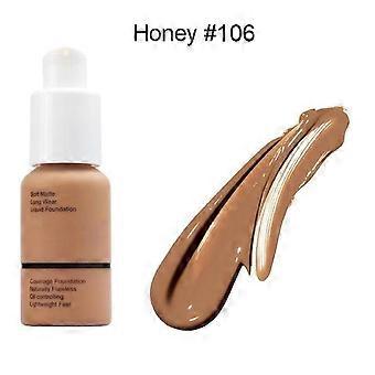 Bærbar flydende concealer Foundation Oil Control langvarig creme lysnende makeup (06 #)