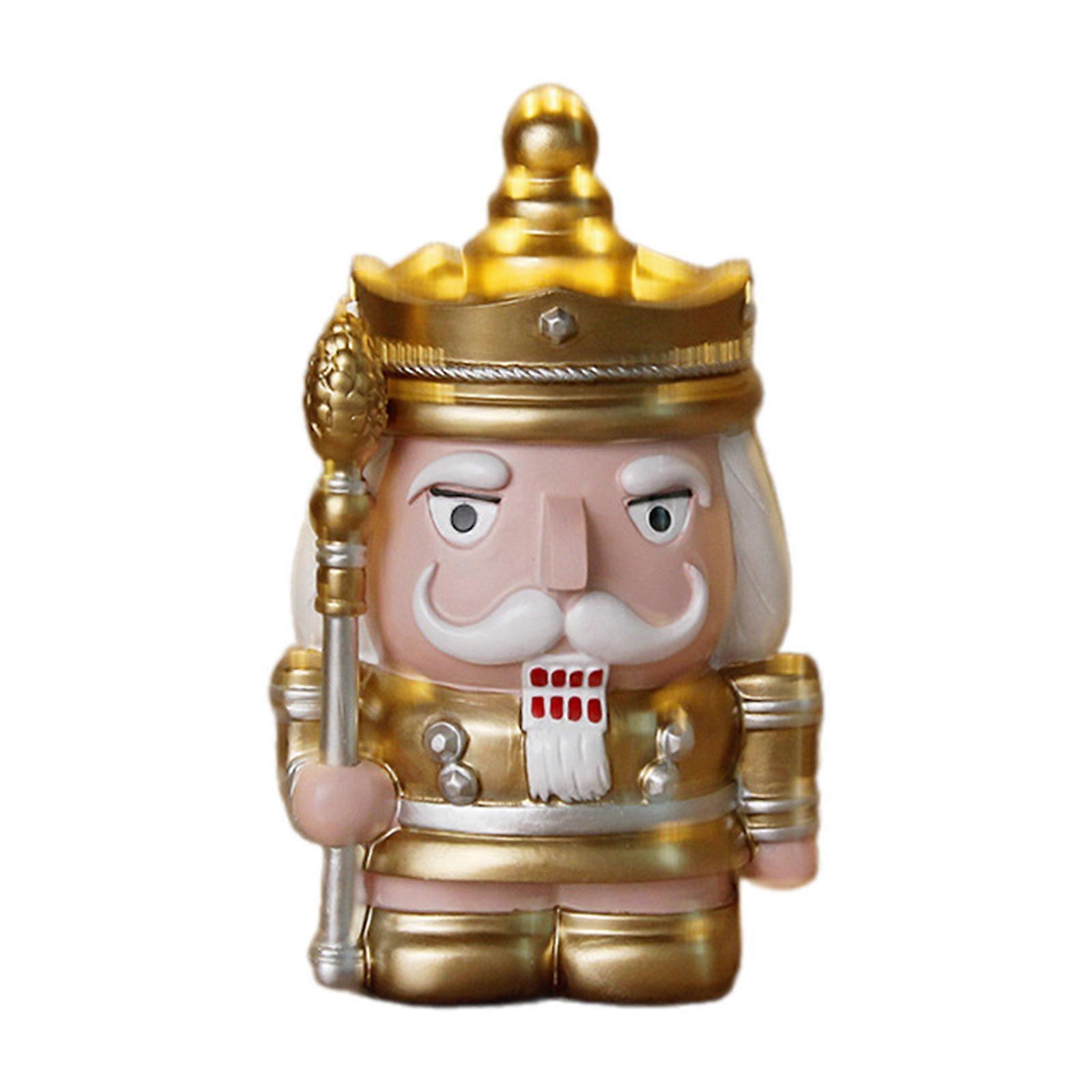 Christmas Nutcrackers Resins Figure with Coin Storage Feature for Festives Decoration