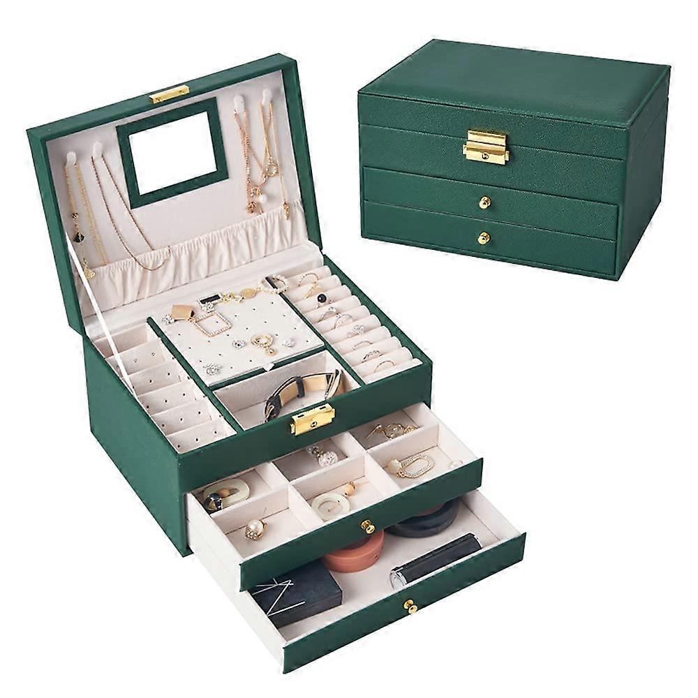 Large Jewelry Box for Storage and Organization, Spacious Size, Durable Material, Elegant Design, Suitable for Necklaces and Rings