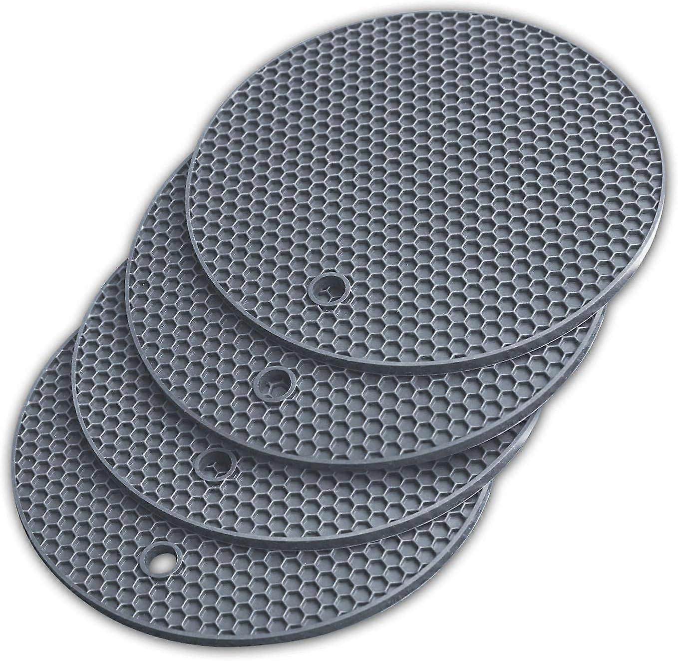 Silicone Honeycomb Thermal Pad 18cm Diameter Non-Slip Durable Easy to Wash 4PCS Set for Kitchen and Baking