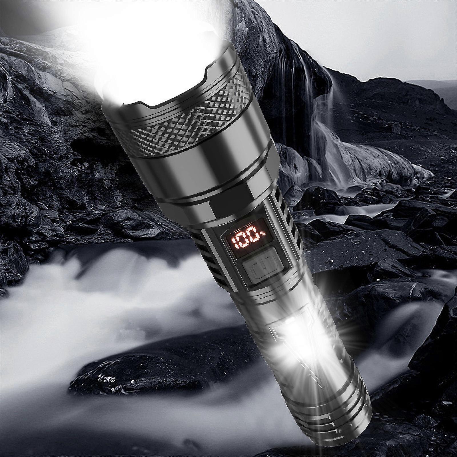 Mini Flashlight Outdoor LED Multifunctional Charging Portable Long Cob Side Light Strong Light Flashlight