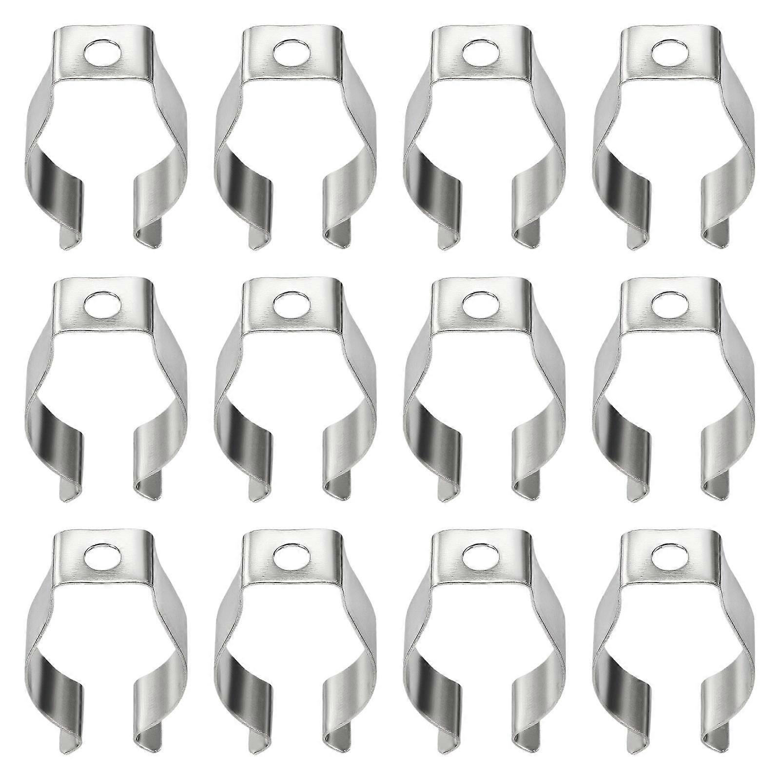 12Pcs T8 Clips Holder Bracket Mounting Accessories Pipe Clamps LED Fluorescent
