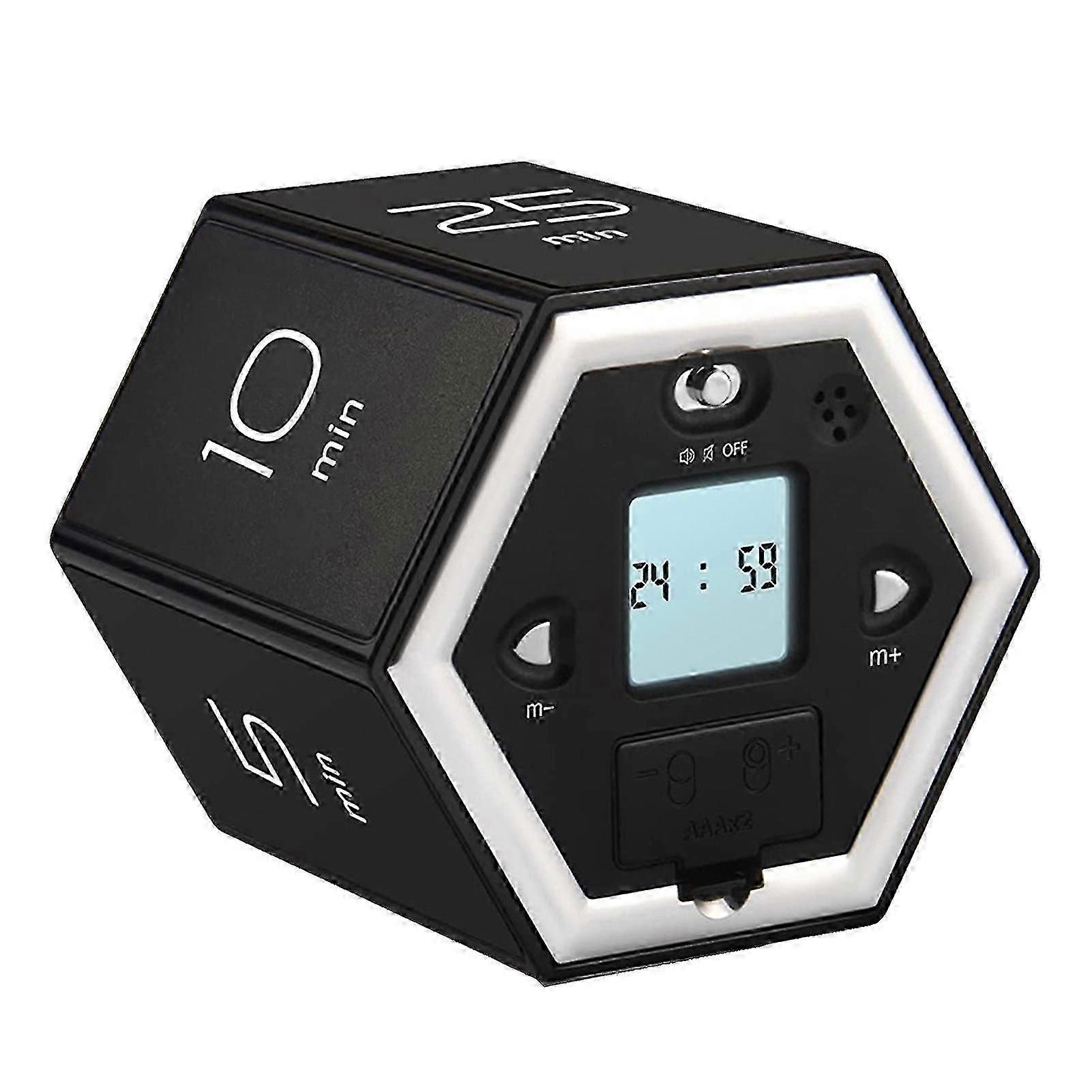 Digital Clock Timer Magnetic Cubes Timer Kitchen Hexagon Flip Timer