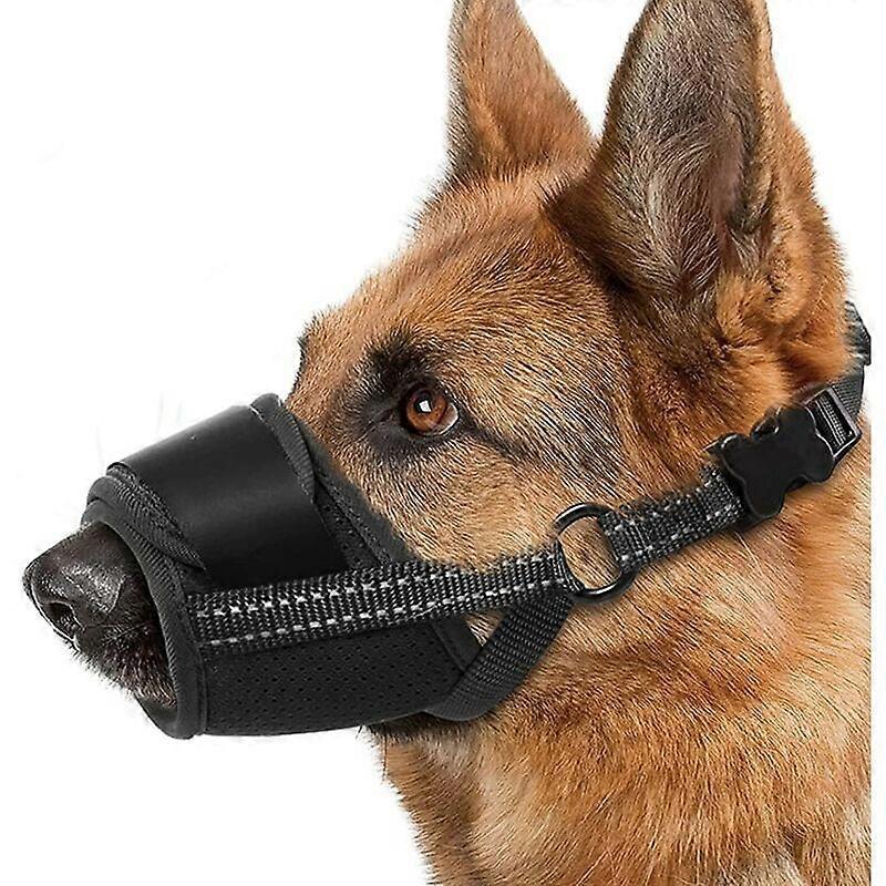Muzzle for large/medium dogs, Polyester, Size XL, Black