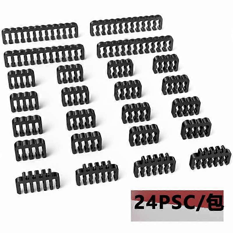 24pcs PC Cable Comb Cables Combs Kit For Extension Cable Management Tools Wire Organizer Comb Computer Cable Organizer
