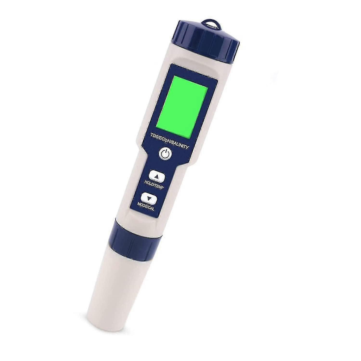 5-in-1 Electronic Ph Meter, Measure Ph & Tds & Ec Salinity & Temperature Water Quality Tester, Lcd D