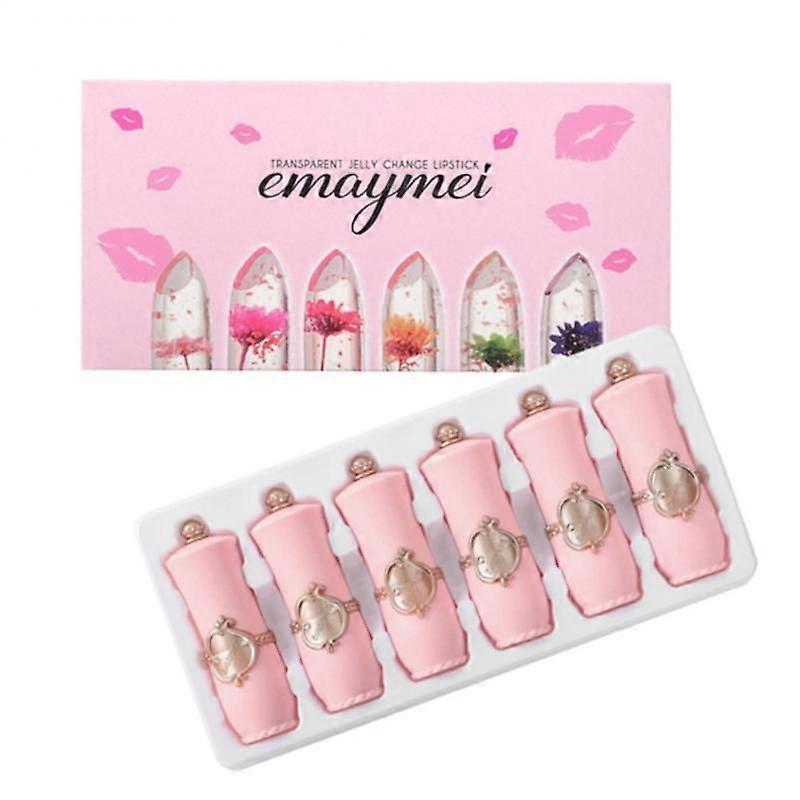 Moisturizer Long-lasting Jelly Flower Lipstick Makeup Temperature Changed