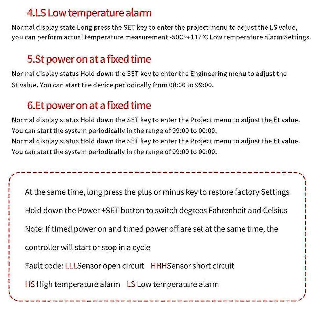 ZFX-W2141 AC 220V Digital LED Thermostat Regulator Incubation Heating Temperature Controller Time Switch Control Relay