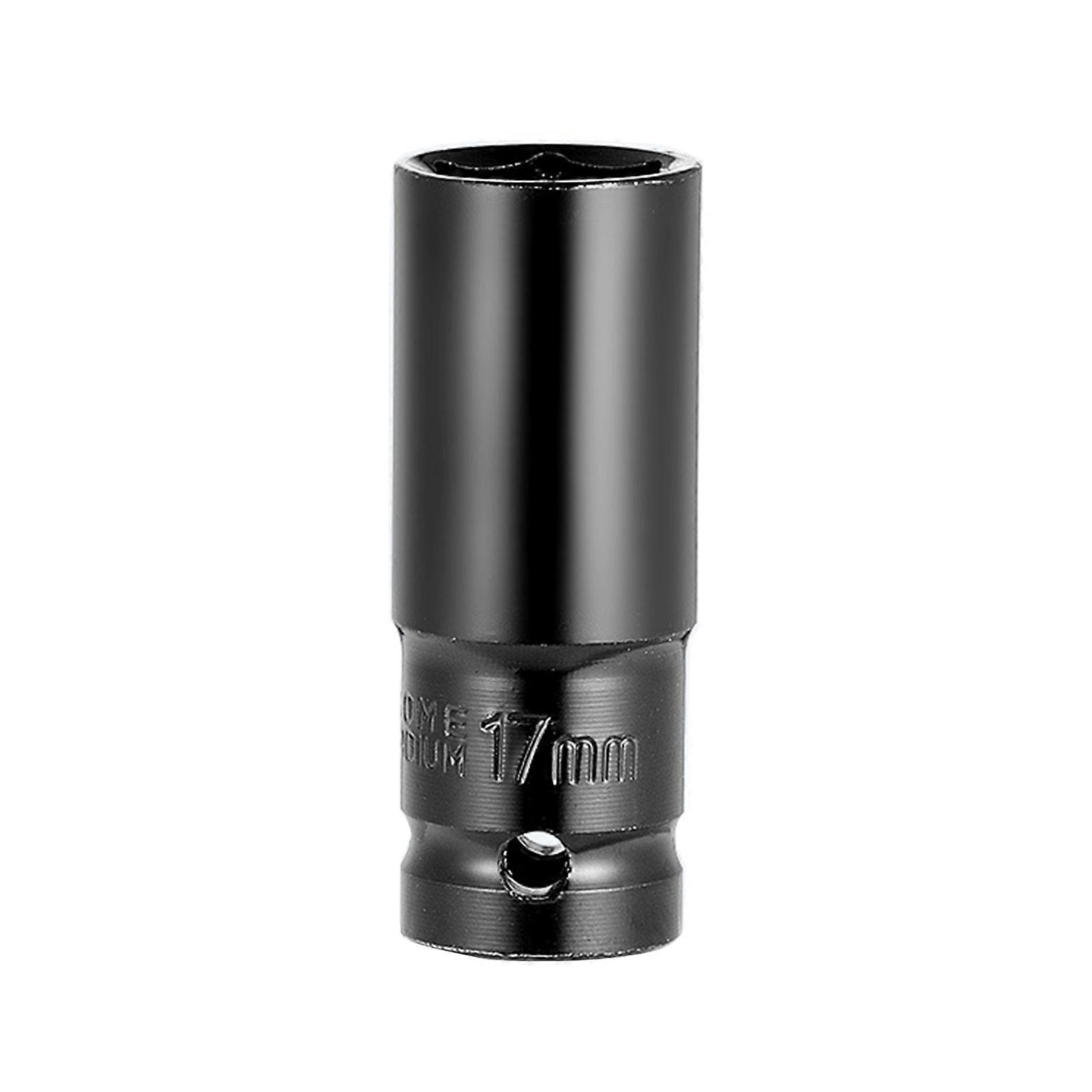 Efficient 1/2inch Deep Metric Impact Socket 1/2" Drive Deep Impact Socket Tool for Tightening Screws 6Point Deep Socket  17mm