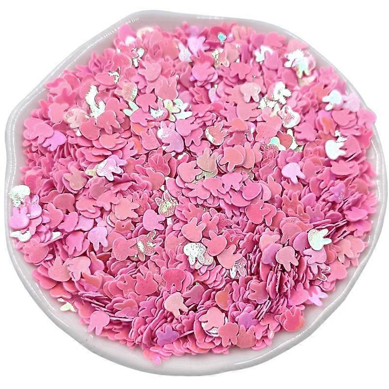 2000Pcs Rabbit Head PVC Sequins Jewelry Accessories Magic Color PVC Sequins Fashion Cute Rabbit Head PVC Patch Sequins Beaded Sequins Accessories