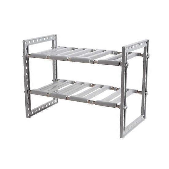 Storage Rack Cabinet Organizer Shelf Large Capacity Adjustable Height 2-Tier Kitchen Bathroom Storage Holder Pantry Organizer