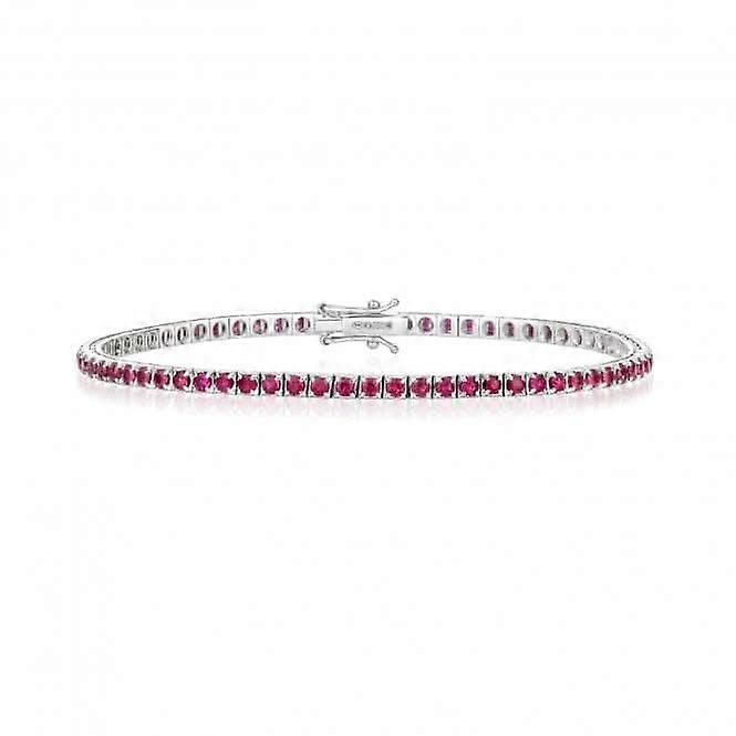 18ct White Gold Ruby Bracelet BDQ201WR