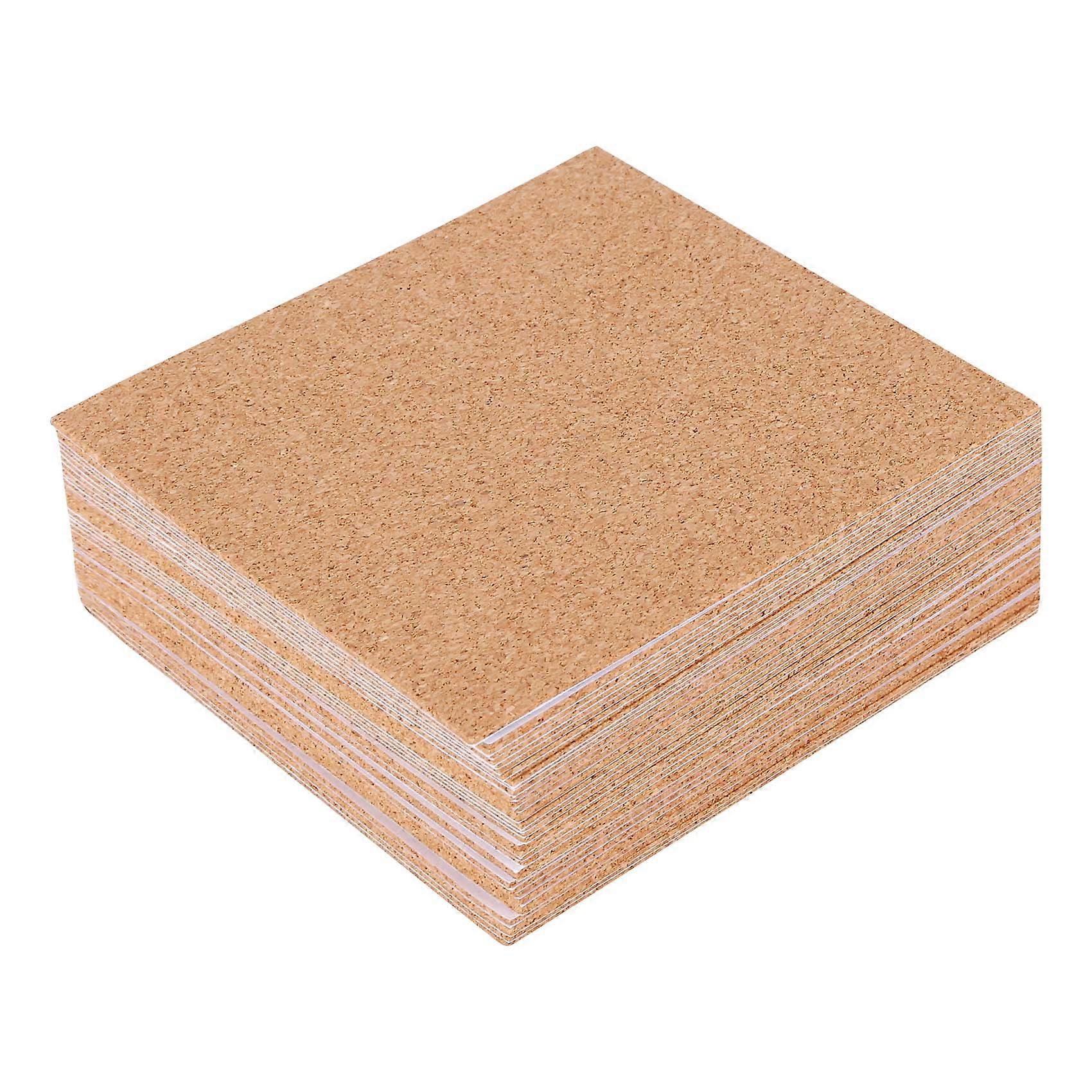 Self-Adhesive Cork Coasters,Cork Mats Cork Backing Sheets for Coasters and DIY Crafts Supplies (40,