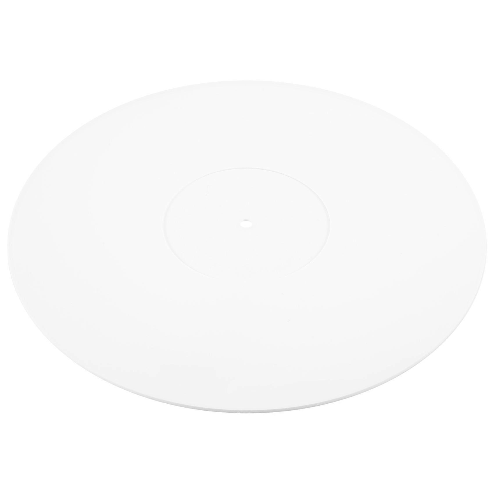 Turntable Acrylic Slipmat for Vinyl LP Record Players -12Inch (White)