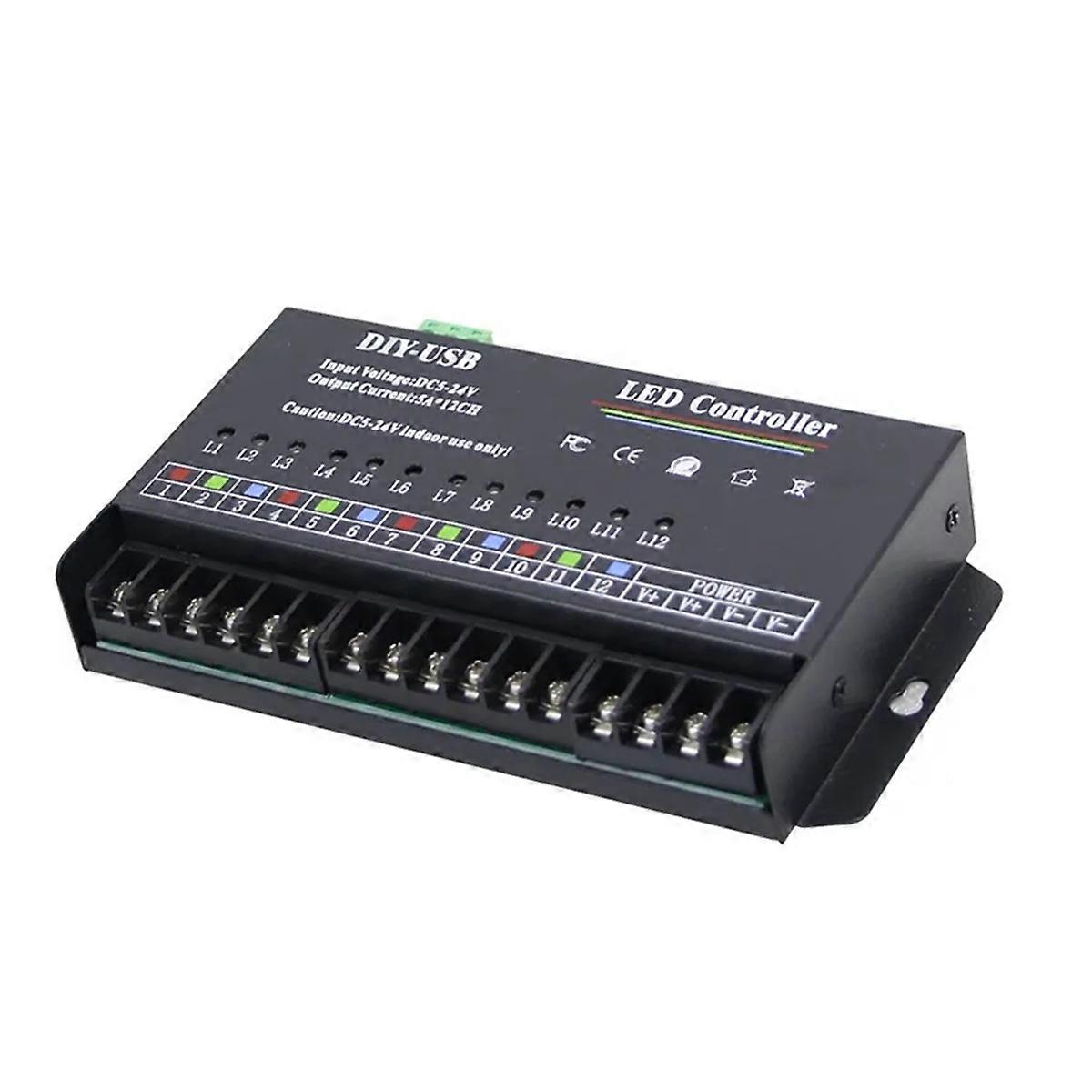 Controller di programmazione autonomo fai-da-te Controller RGB LED fai-da-te programmabile a 12 vie per 3528 5050 St