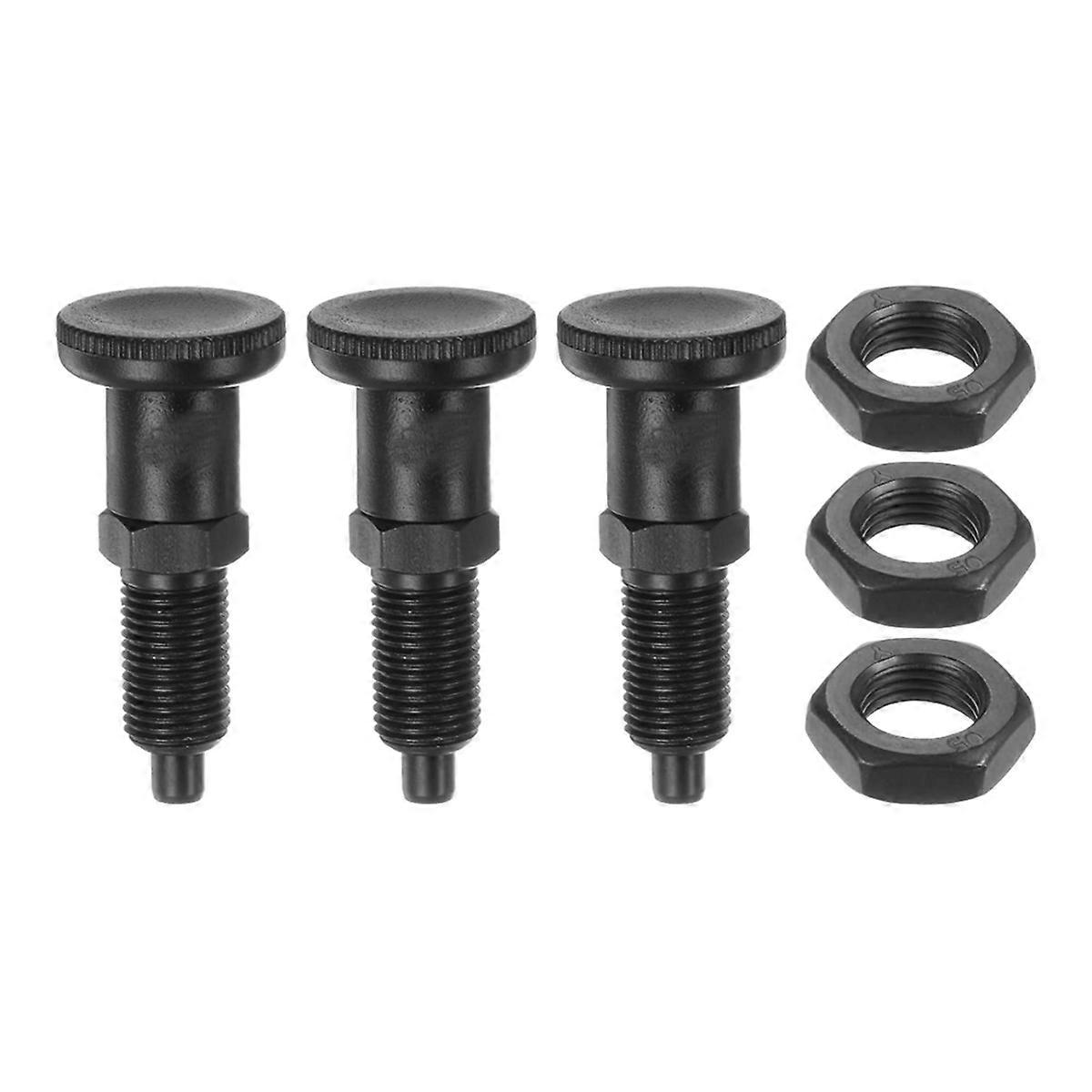 3pcs Push Fit Ball Nose Spring Plunger M10x1Thread 5mm Pin Dia.