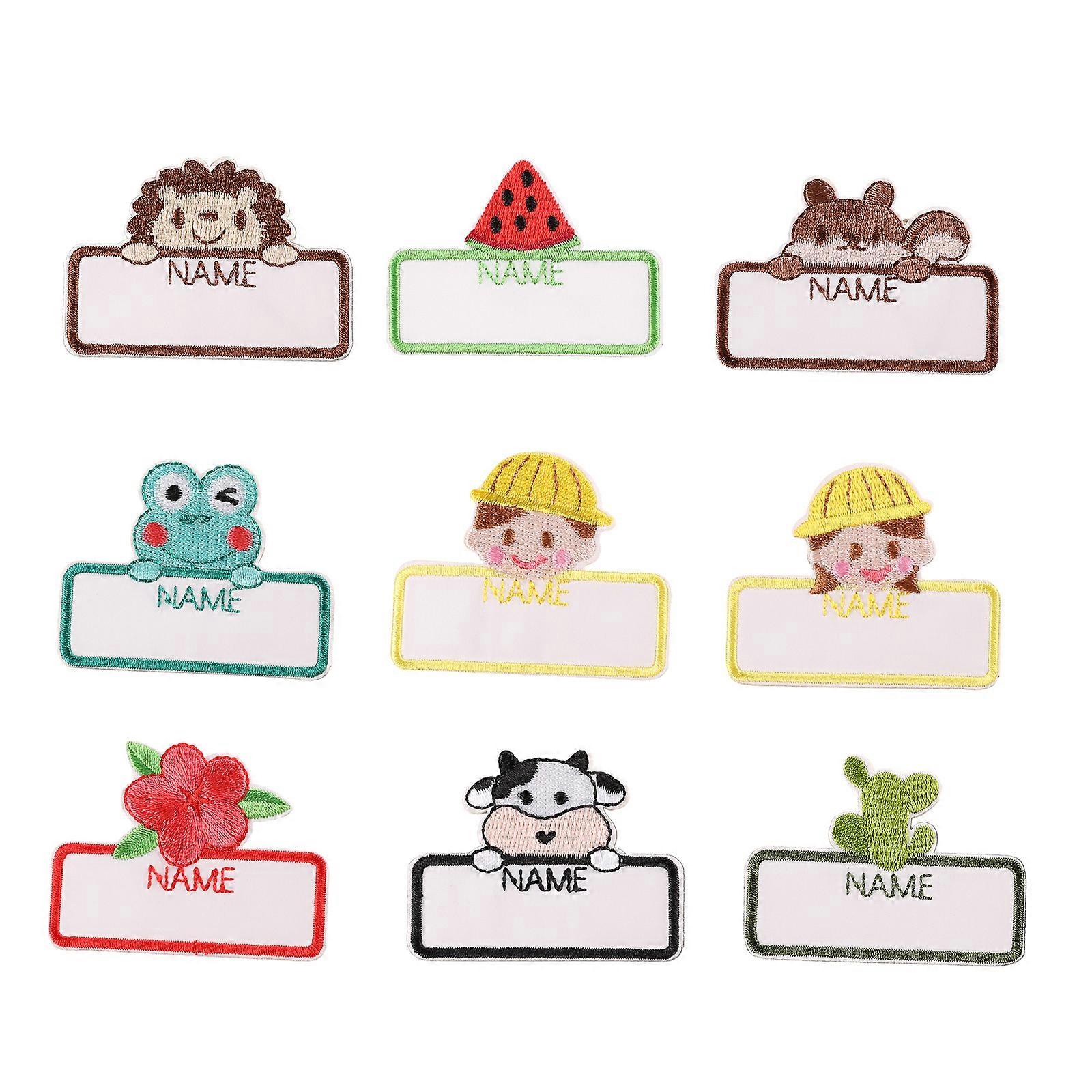 SelfAdhesive Embroidered Name Patches 9PCS Patches for Easy to Apply and Remove on Bags Hat and Clothes Craft Projects Mixed color