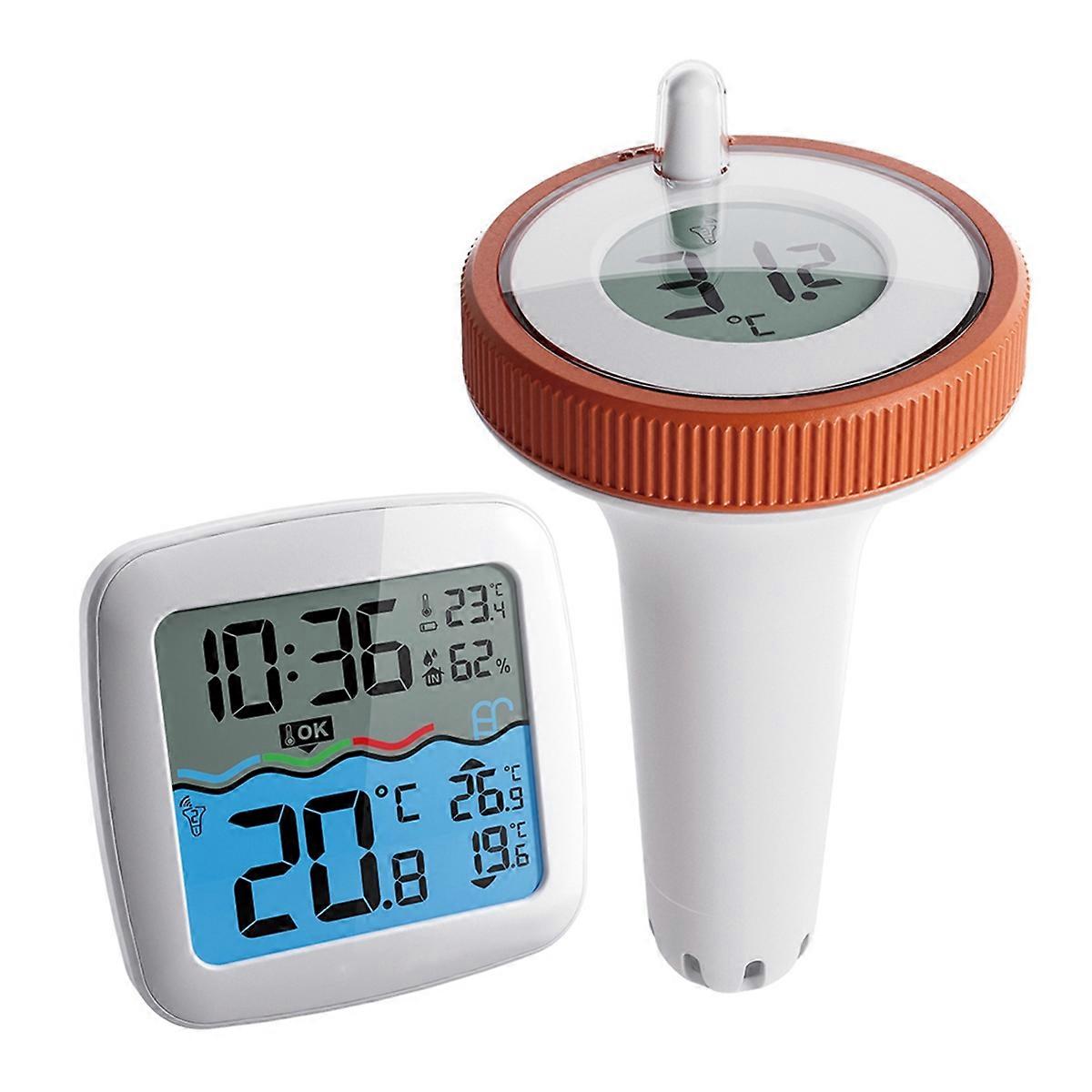 Pool Thermometer Wireless Floating Easy Read, Digital Pool Thermometers, for Swimming Pool, Bathtub,