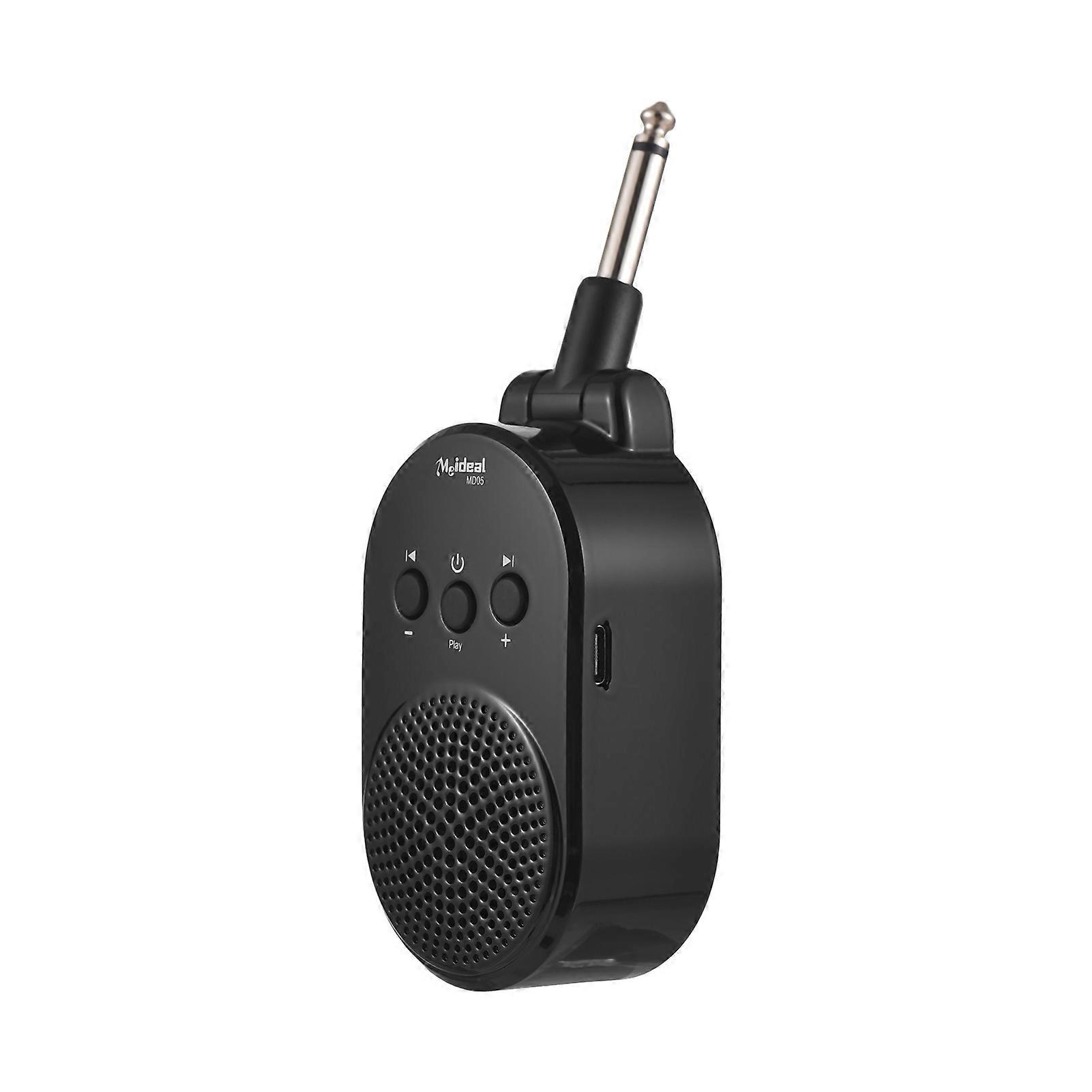 5W Guitar Amp BT Portable Plug-in Speaker for All Electric Guitars Wind Instruments Practice Amplifier Type-C Rechargeable 270 Degrees Rotatable Plug