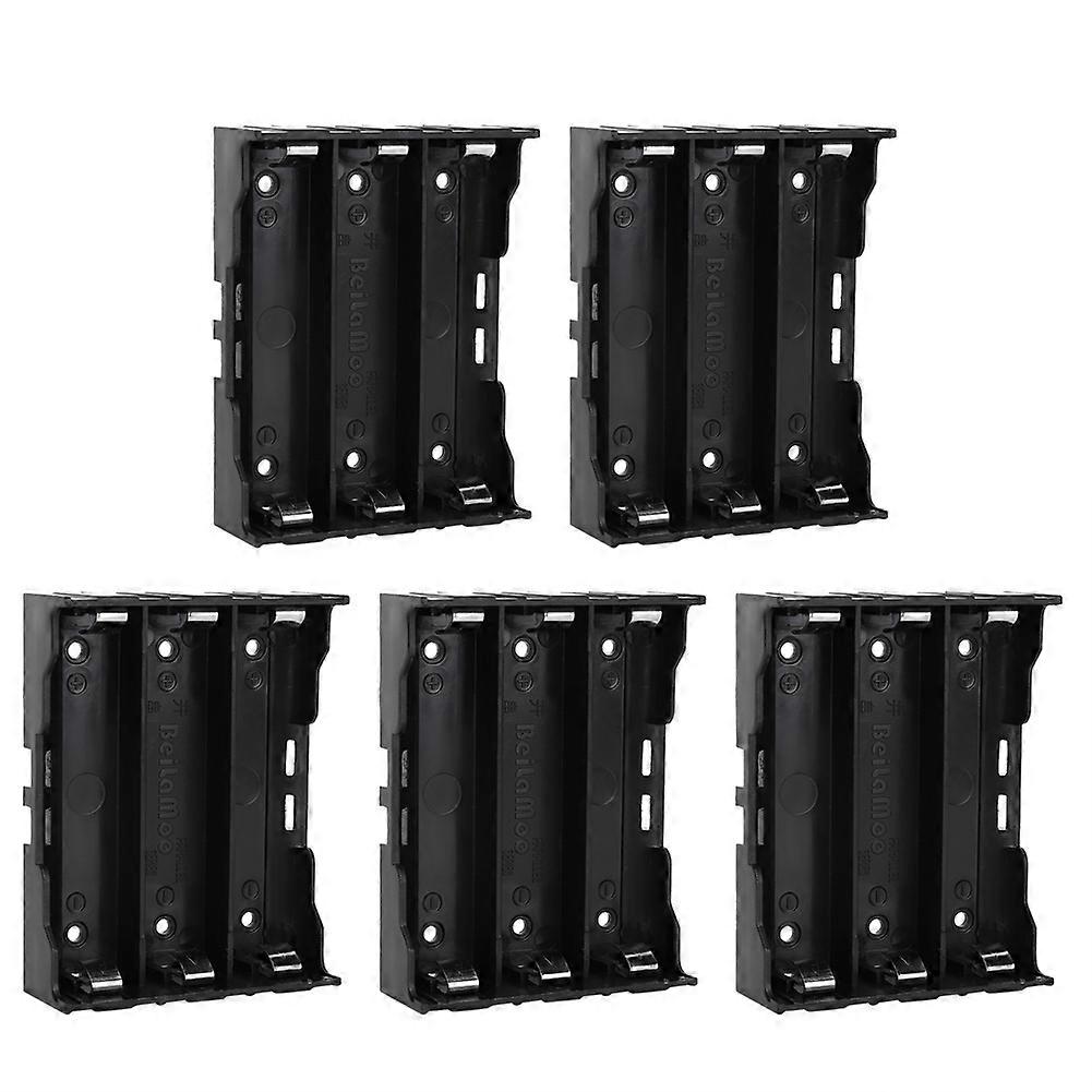 5Pcs Multifunction DIY ABS Plastic 3 Slots 18650 Battery Storage Box Case Holder with Pins