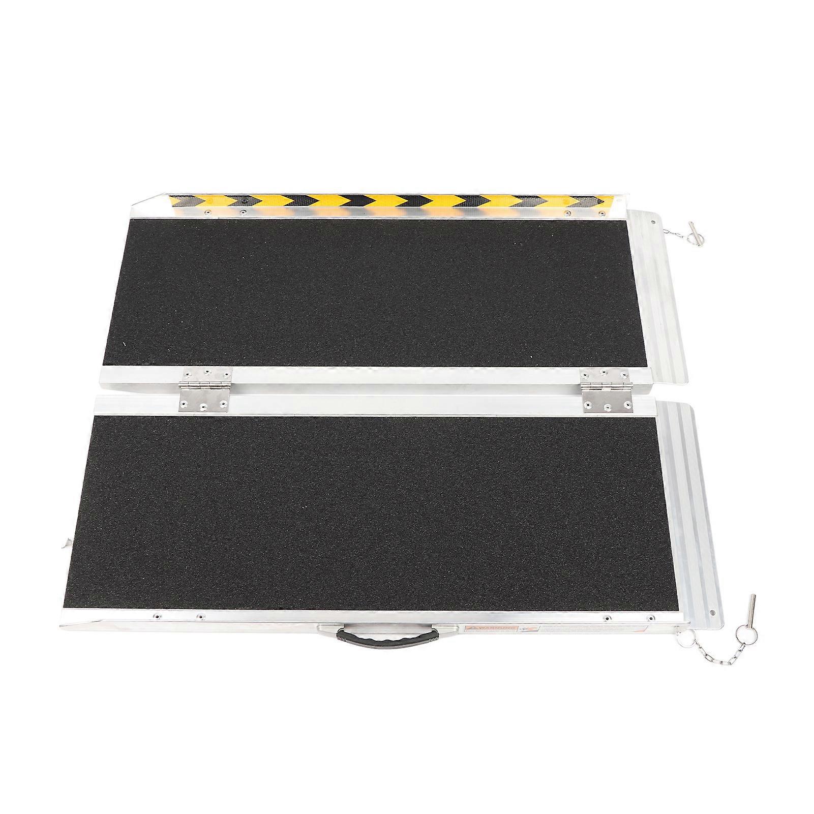 Aluminum Alloy Folding Wheelchair Ramp Portable Non-slip with Handle