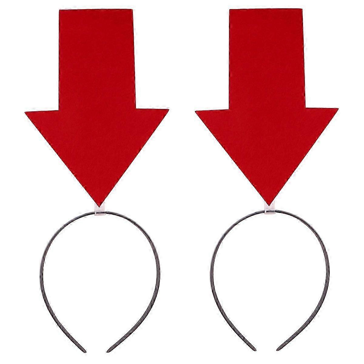 2 tocados decorativos con forma de punta de flecha, divertidos y creativos.