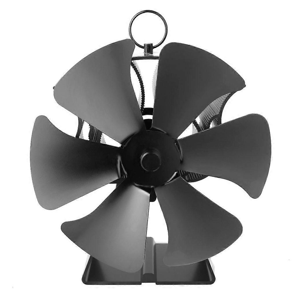 Heat Powered Stove Fan Silent Operation 6-Blade Energy-Saving Fireplace Fan