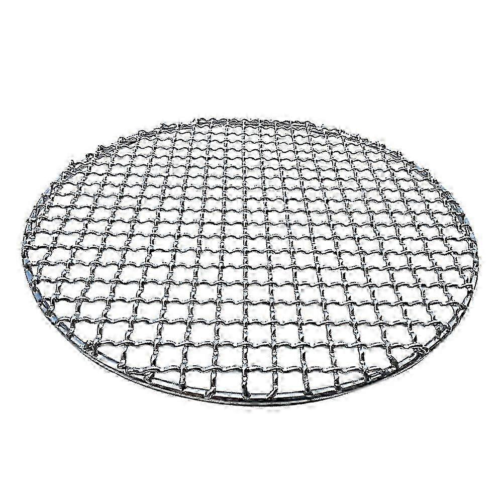 Round Stainless Steel Bbq Grill Roast Mesh Net Non-stick Barbecue Baking Pan