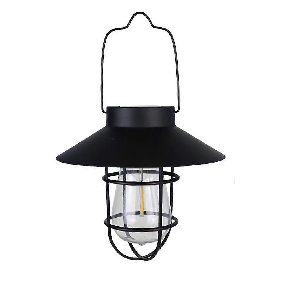 Retro Solar Lantern for Garden Decoration Waterproof Vintage Solar Lamp with Tungsten Bulb for Patio and Outdoor Use