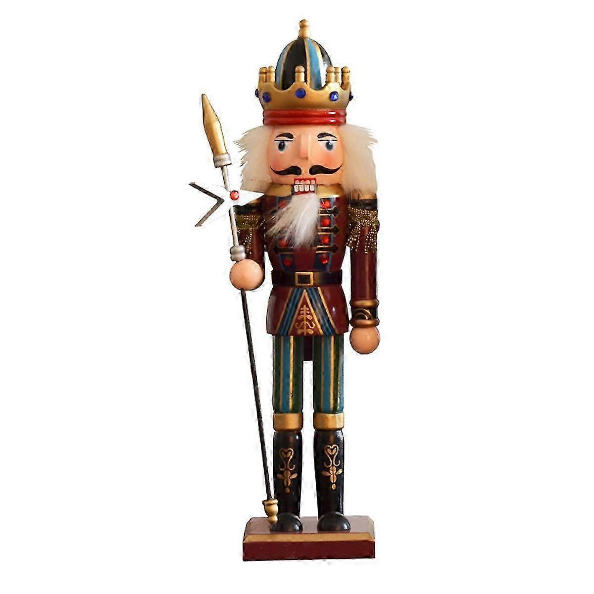 Nutcracker Puppet Spear Soldier Figure Toy 30cm