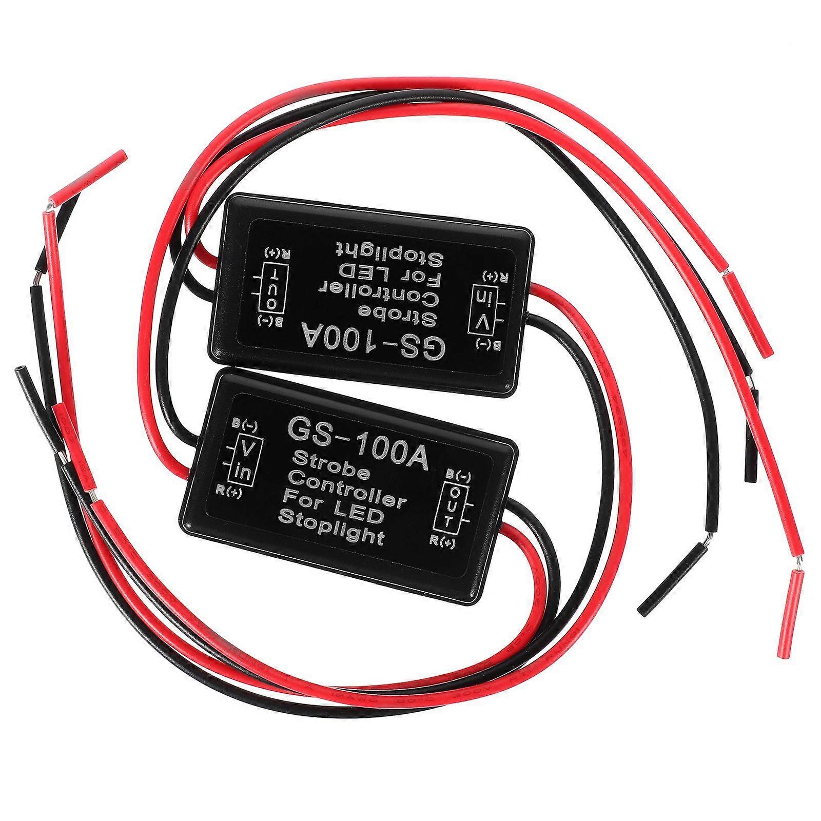 2pcs Flash Strobe Controller Flasher Module for LED Brake Light Tail Stop Light
