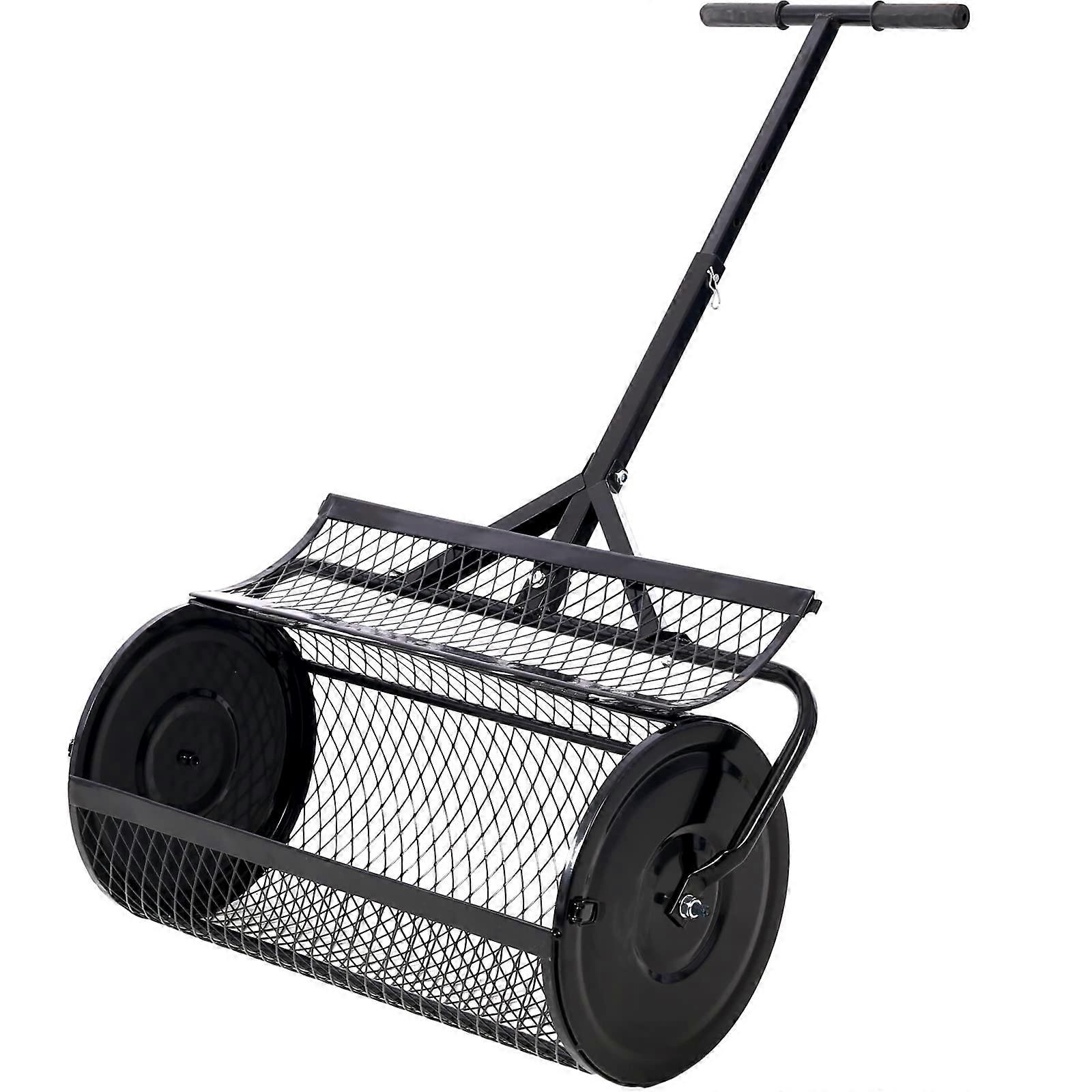 784853267901 24' Peat Moss, Compost Metal Mesh with TShaped Handle for Lawn and Garden Care