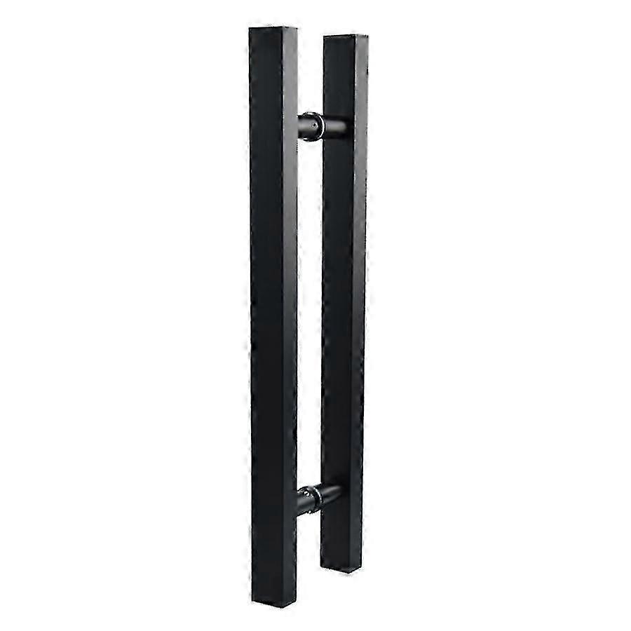 木製ドア用の現代的なマットブラックスチールドアハンドル