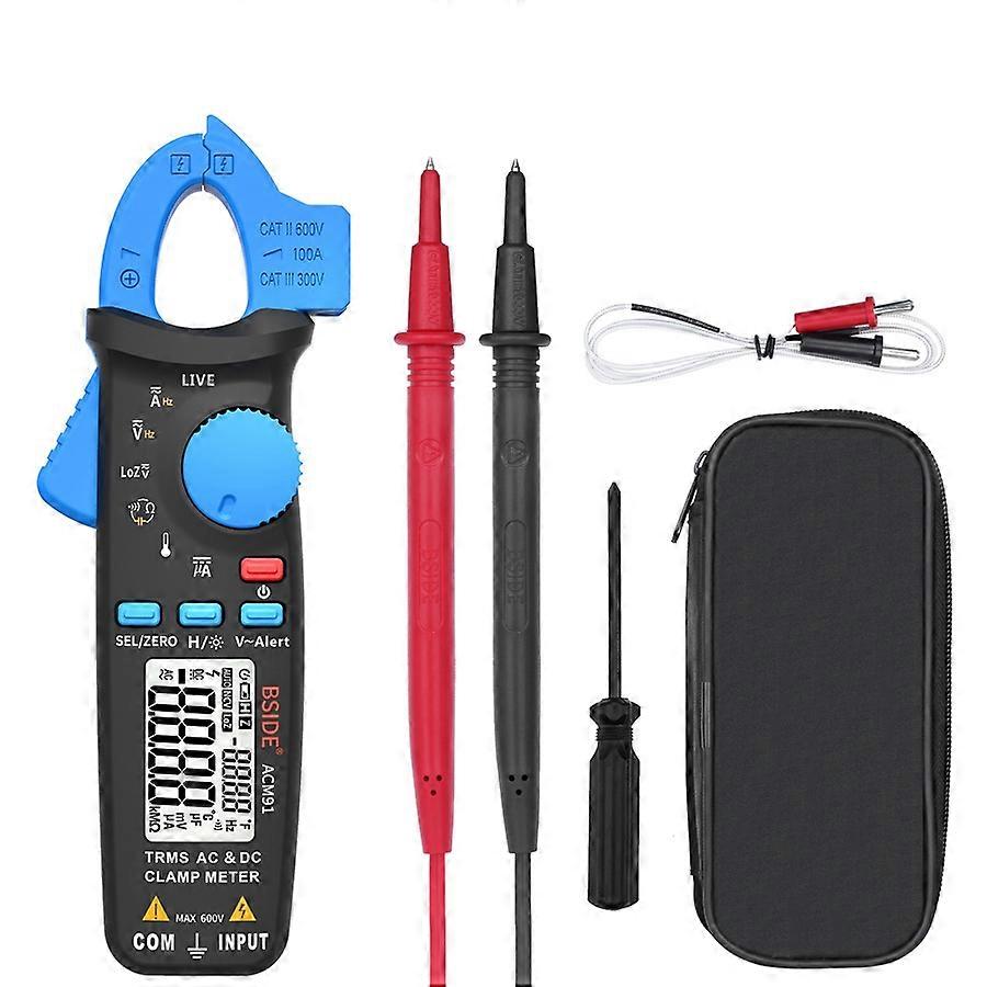 BSIDE ACM91 Digital Clamp Meter AC/DC Current 1mA True RMS Auto Range Capacitor Tester Multimeter