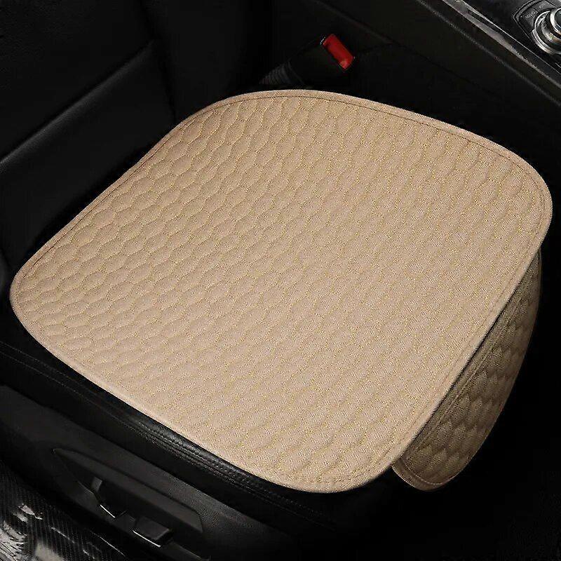 Linen Car Seat Cover Cushion Breathable and Washable Universal Comortable Design Mat Pad for Sedan Truck SUV New Energy Vehicles