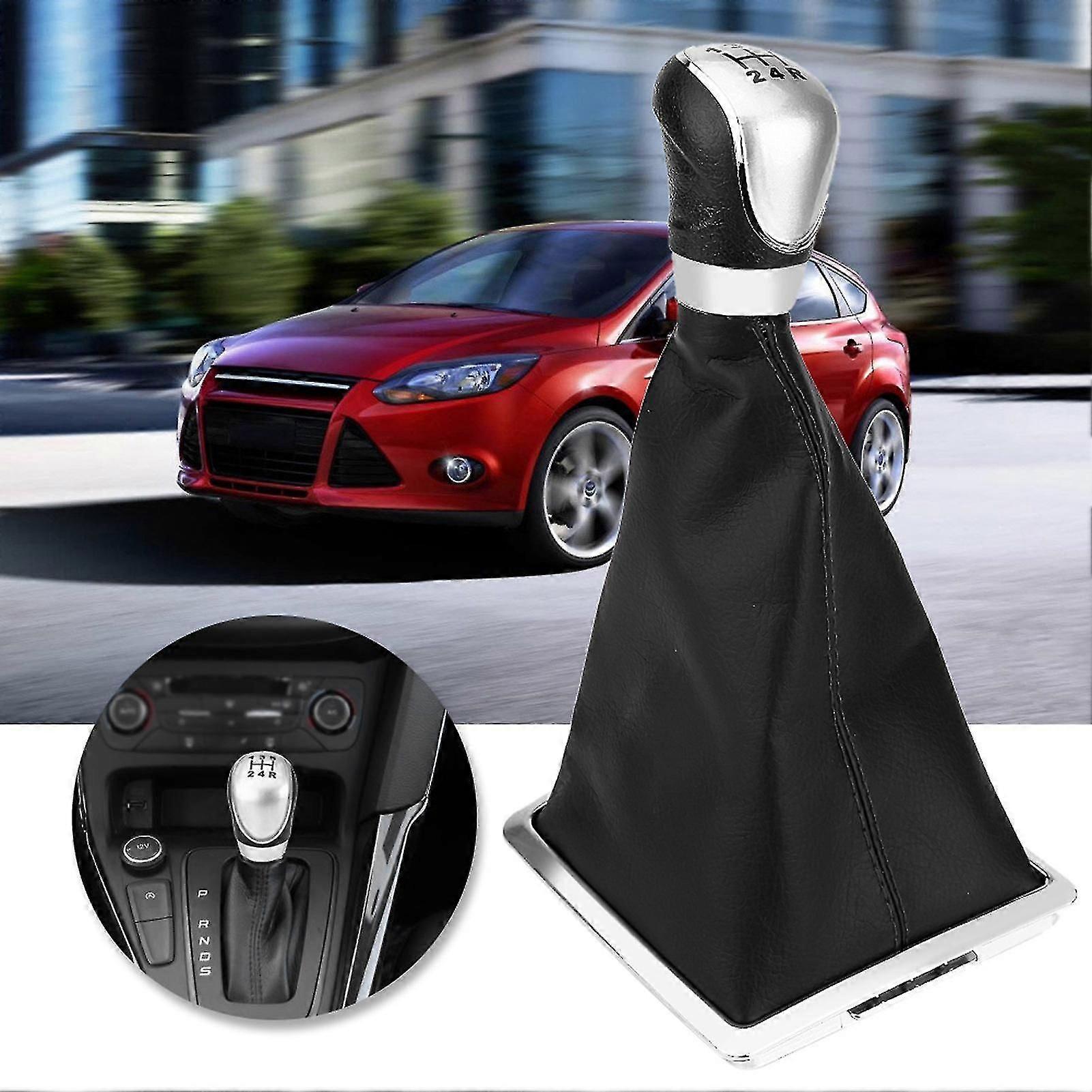 5 Speed Gear Shift Knob Gearstick Gaiter Boot Kit For Ford Focus 2005-2008 2010-2012