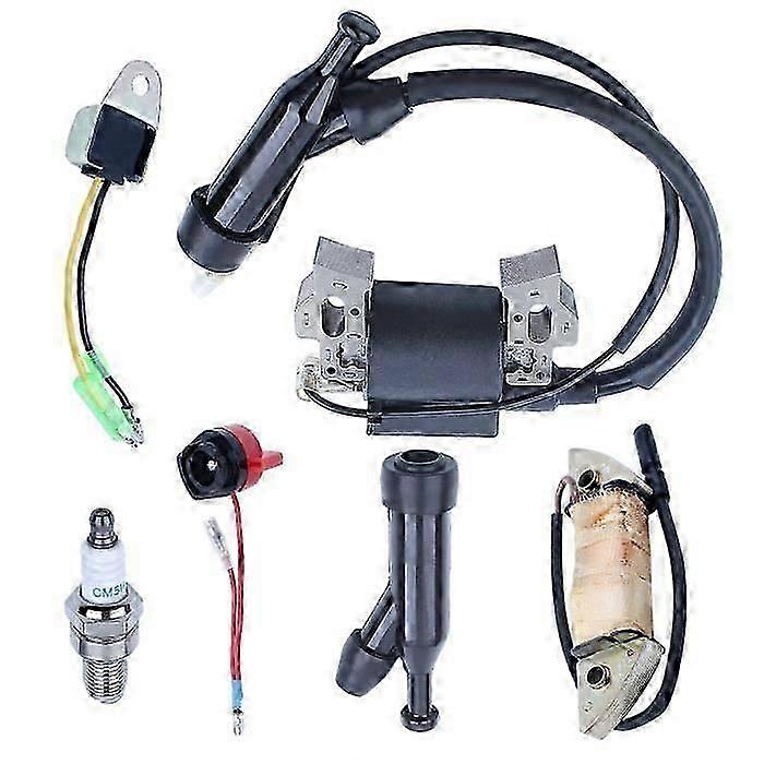 Lawn Mower Ignition Charging Coil Oil Sensor Alert Kit Compatible With GX160 GX200 5.5 6.5 HP 30500-ZE1-033 -cdsx