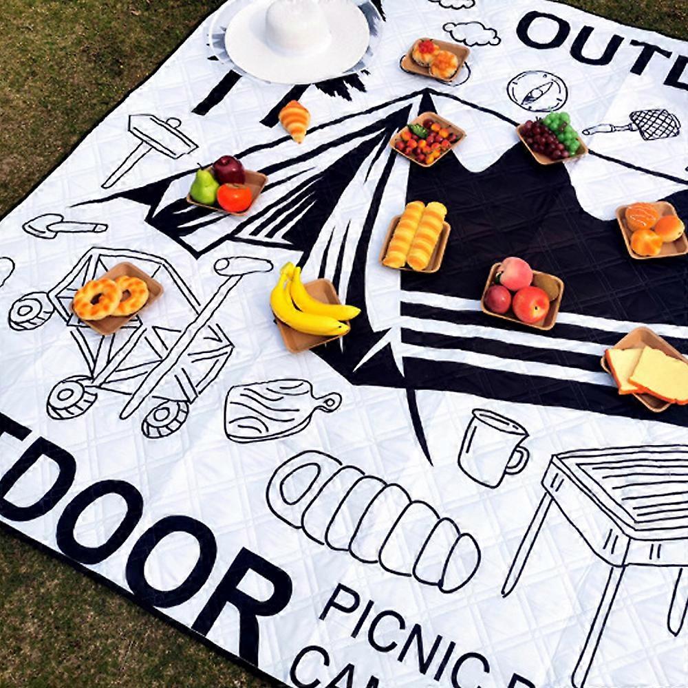 Outdoor Waterproof Camping Floor Mat Thicken Picnic Mat Wear-resistant Pongee Ground Mat Multifunctional Moisture-proof Ground Mat for Hiking